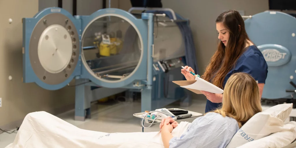 Hyperbaric oxygen therapy patient at Limb Preservation Center of East Tennessee