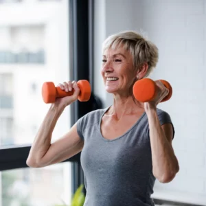 Older woman exercising 